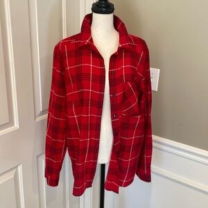Like new Womens size 8 plaid top.